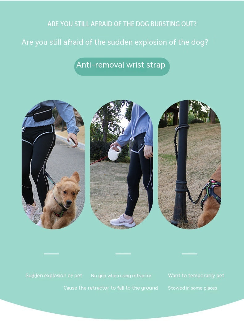 Easy Dog Walking Wrist Strap for Leash | Hands-Free Anti-Loss Automatic Tractor Accessory