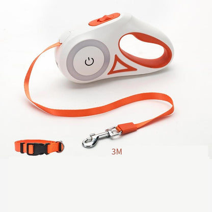 The Ultimate Night-Safe Retractable Dog Leash with Ergonomic Control