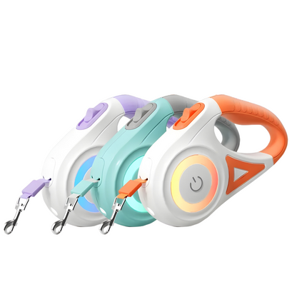 The Ultimate Night-Safe Retractable Dog Leash with Ergonomic Control