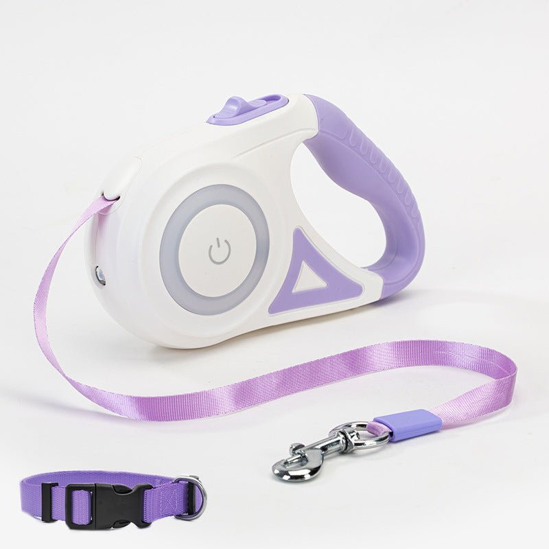The Ultimate Night-Safe Retractable Dog Leash with Ergonomic Control