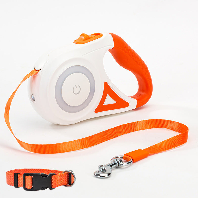 The Ultimate Night-Safe Retractable Dog Leash with Ergonomic Control
